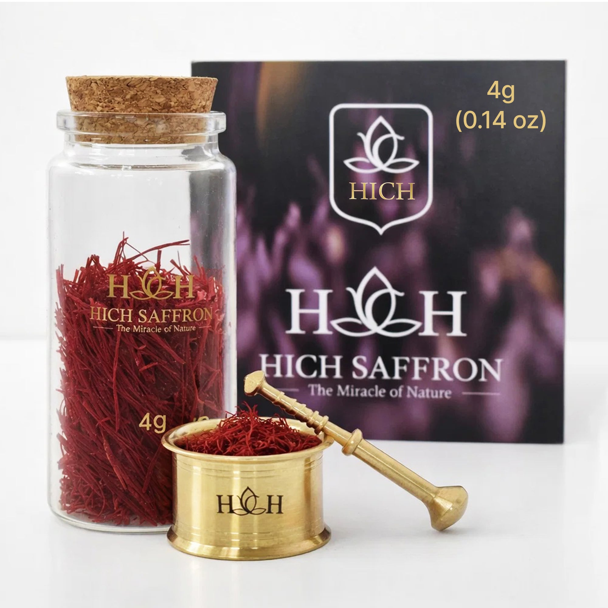Super Negin Saffron Threads, Premium Grade A Saffron Spice, Long Red Stigmas for Rice, Tea, Paella, Risotto and Desserts – Rich Color and Aroma (4g)