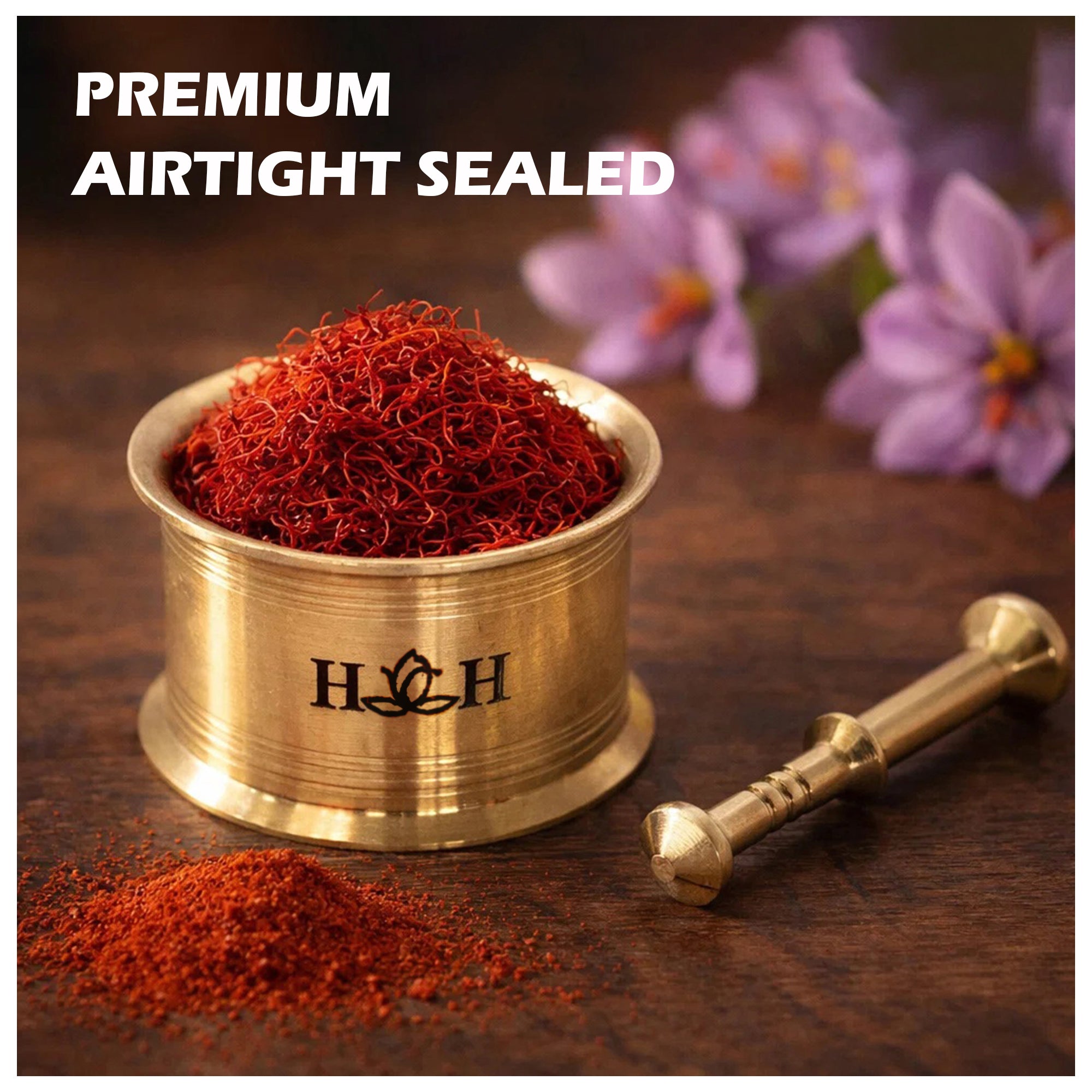 Super Negin Saffron Threads, Premium Grade A Saffron Spice, Long Red Stigmas for Rice, Tea, Paella, Risotto and Desserts – Rich Color and Aroma (2g)